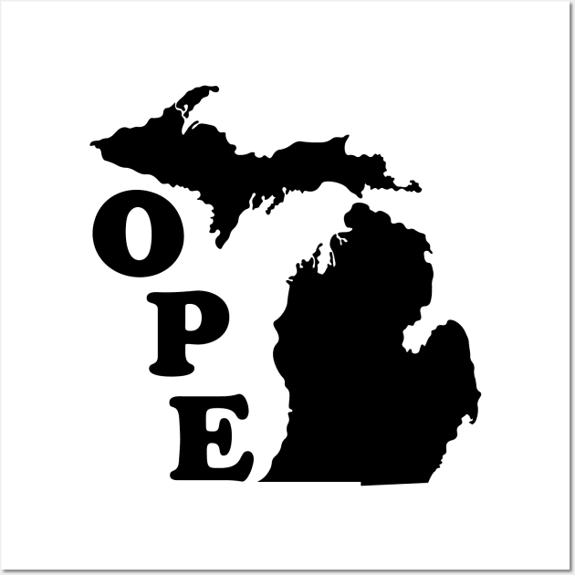 Ope Michigan Wall Art by Colin Polley Designs